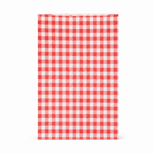 10 Plaid Kraft Paper Gift Paper Bag
