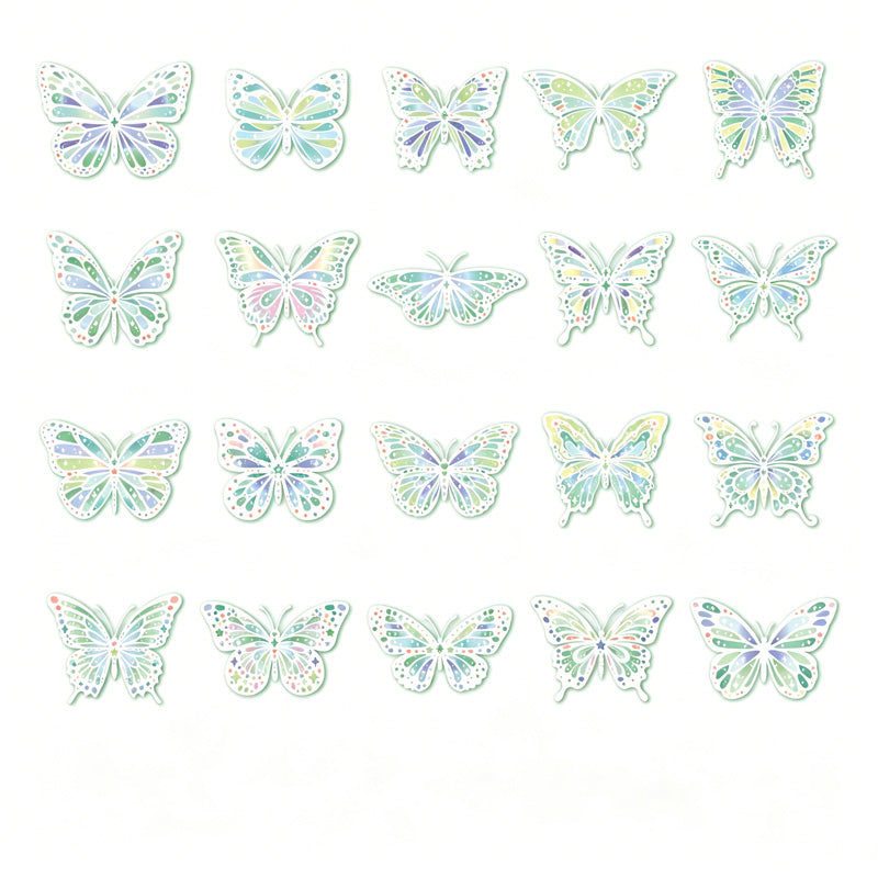 Butterfly Whisper Holographic PET Stickers