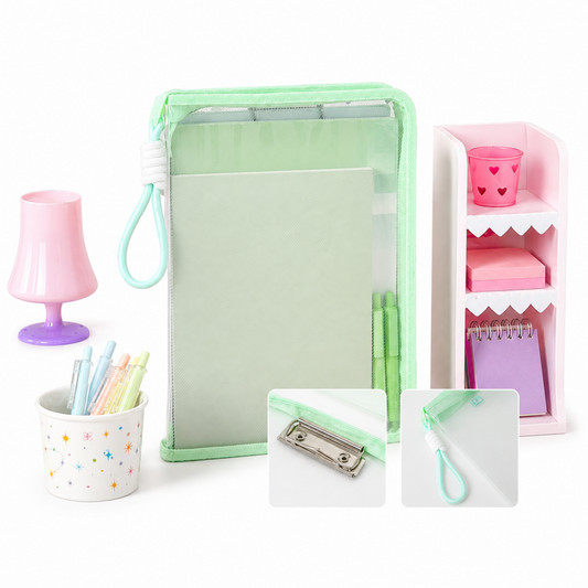 Pastel Transparent File Organizer Bag