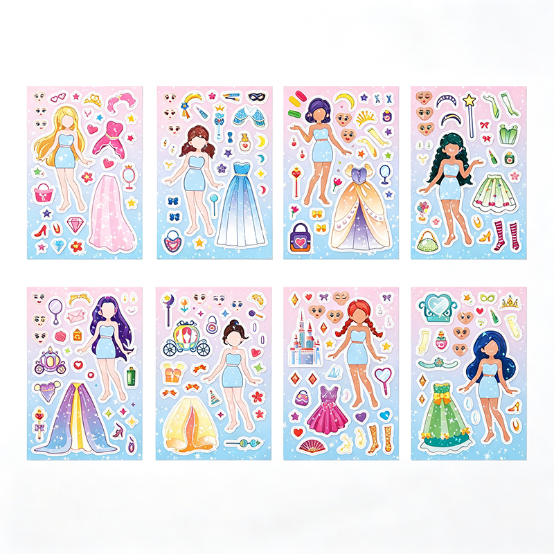 Holographic Hawaii Make A Face Stickers