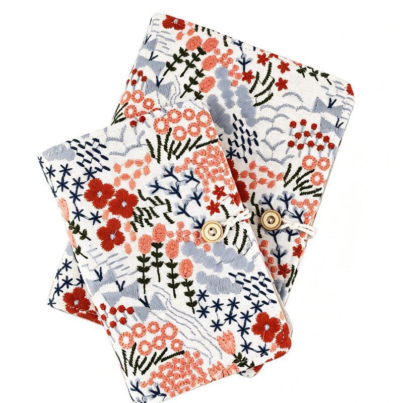 Wildflower Garden Fabric Binder Notebook