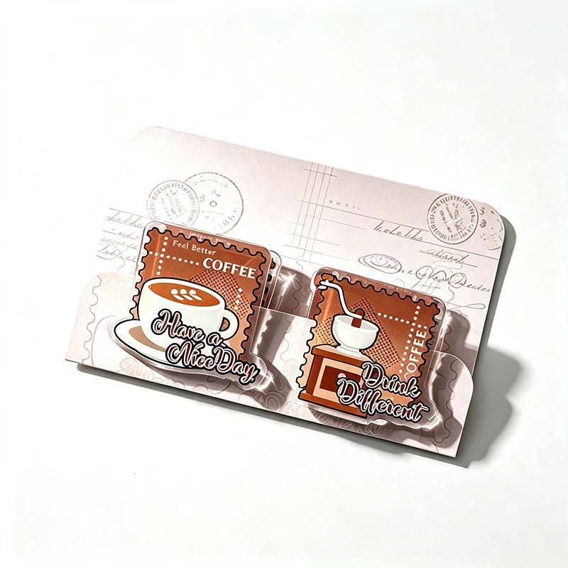 Vintage Coffee Acrylic Decorative Clip