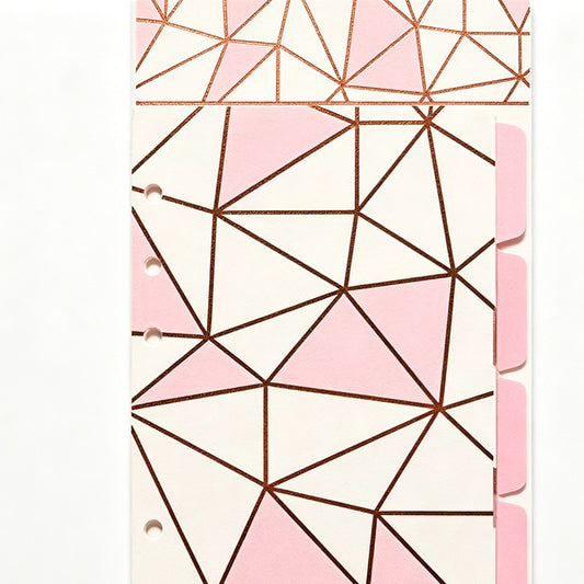 A5 A6 Loose Leaf Divider Tabs 5 Sheets Set