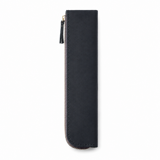 Long Genuine Leather Pen Sleeve Case