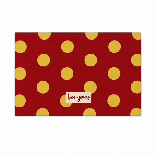 Polka Dot Leather Placemat