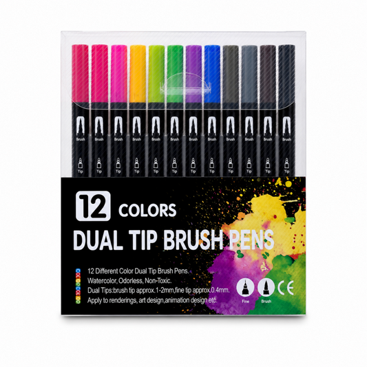Dual Tip Brush Marker Set