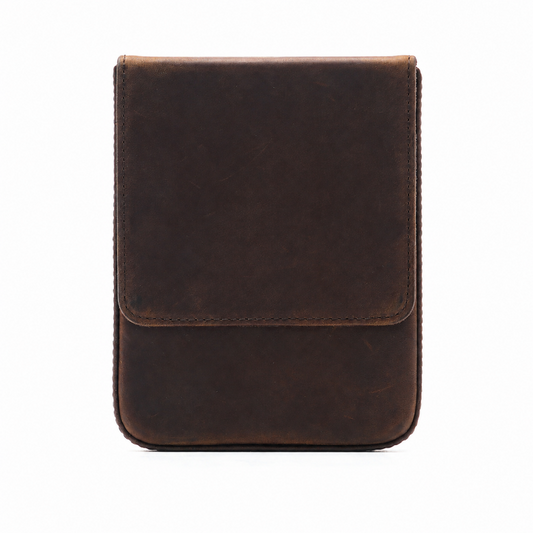Magnetic Folding Leather Pencil Case