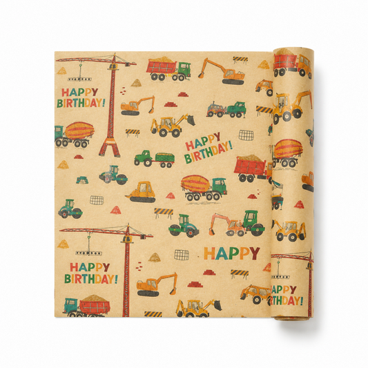 Vehicle Birthday Gift Wrapping Paper