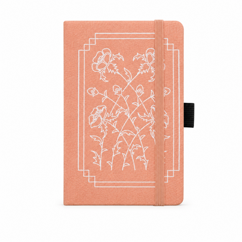 A6 Hot Stamping Cover Faux Leather Notebook