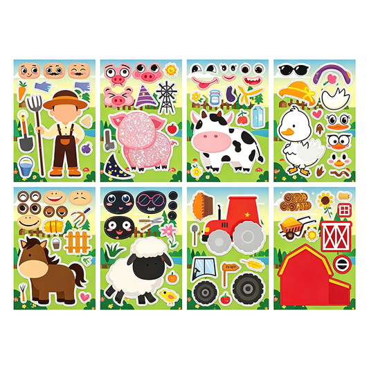 Holographic Hawaii Make A Face Stickers