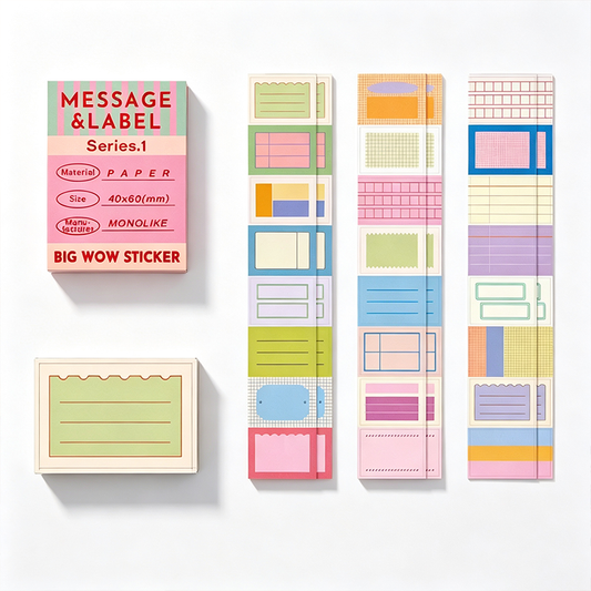 Big Wow Pastel Message & Label Set Sticker Sheet