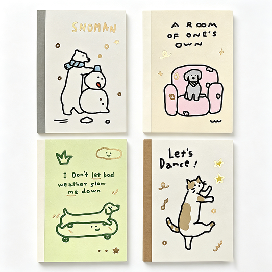 Cute Dog A6 Mini Notebook – Portable Blank Journal
