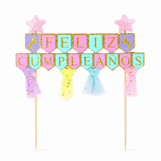 10 Birthday Minimalist Cake Topper Set