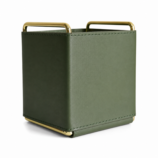 Structured Leather Look Storage Box