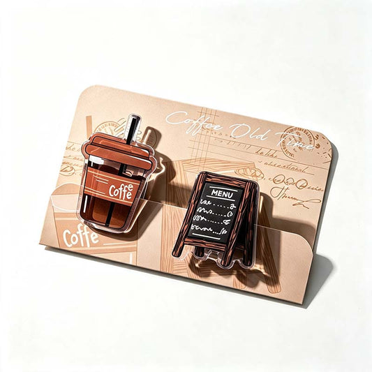 Vintage Coffee Acrylic Decorative Clip
