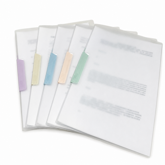 5 Transparent Sliding Document Folder