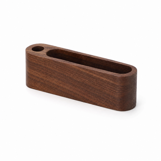 Grooved Wooden Desk Organizer Tray
