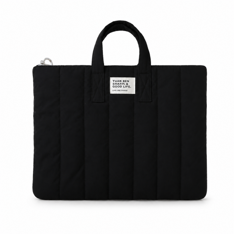 Padded Nylon Handheld Laptop Tote