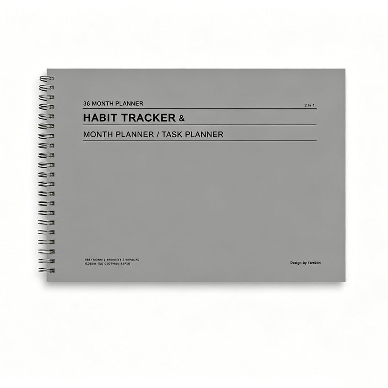 B5 Habit Tracker and 36-Month Undated Planner Notebook