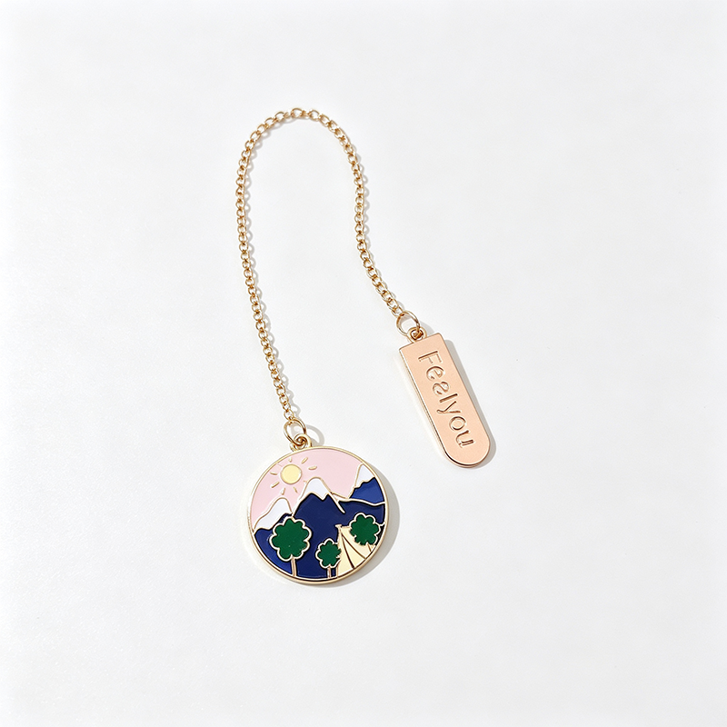 Scenic Pendant Metal Bookmark