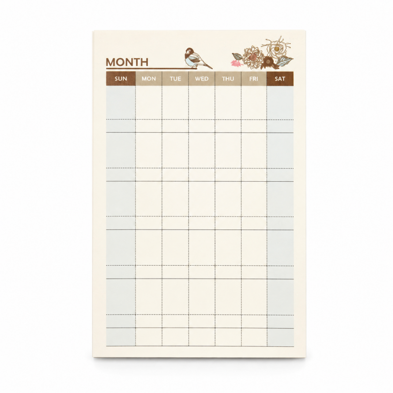 Floral Checklist Memo Pad