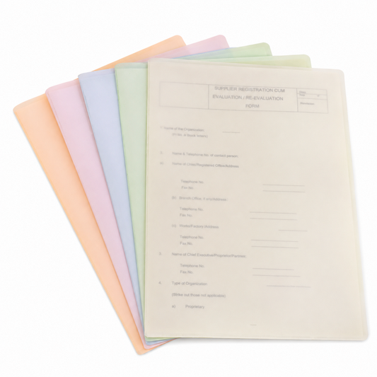 10 Clear L Shape Document Folder Pack
