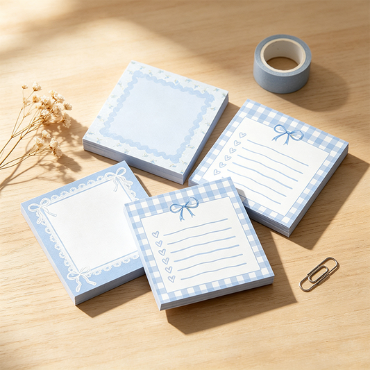 Pink Ribbon Frame Sticky Notes