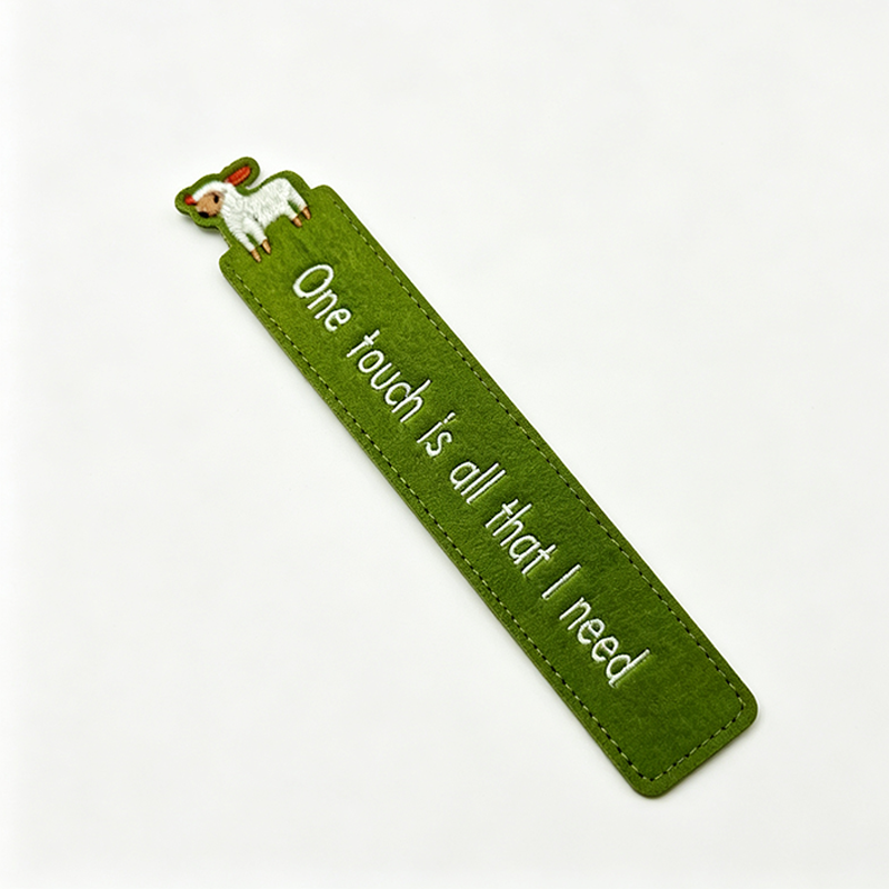 Embroidered Felt Quote Bookmark