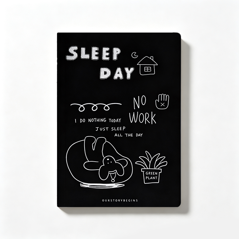 Cute Doodle A5 Notebook – Minimalist Everyday Journal