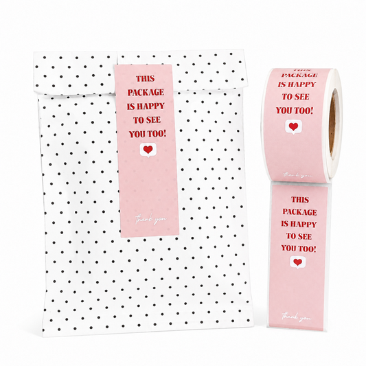 Polka Dot Packing Seal Stickers