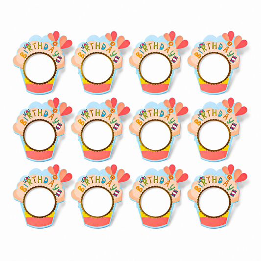 10 Happy Birthday Photo Prop Glasses Set