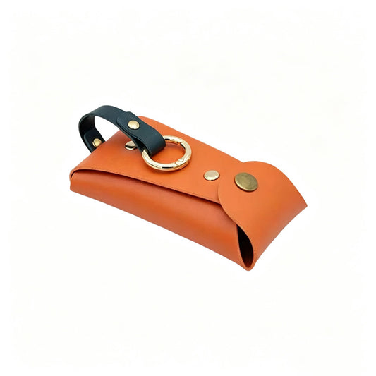 Snap Flap Leather Key Pouch