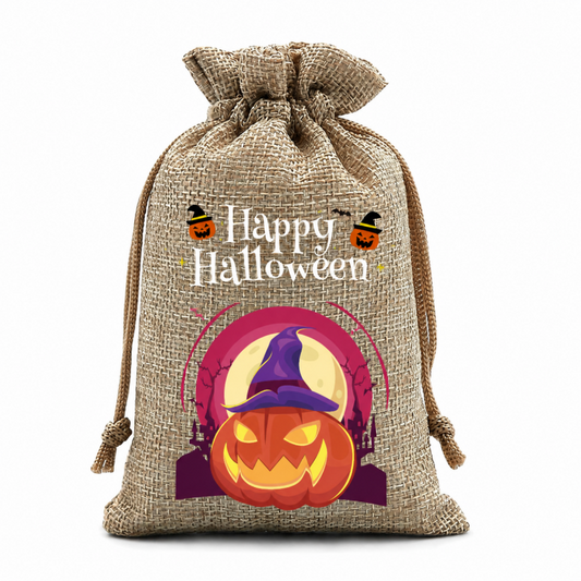 5 Khaki Series Halloween Candy Gift Packaging Drawstring Bags