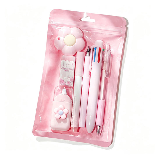 Pastel Seven Piece Study Stationery Set