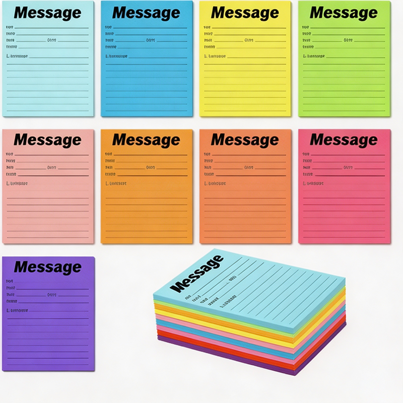 Fluorescent Message Sticky Notes Pad