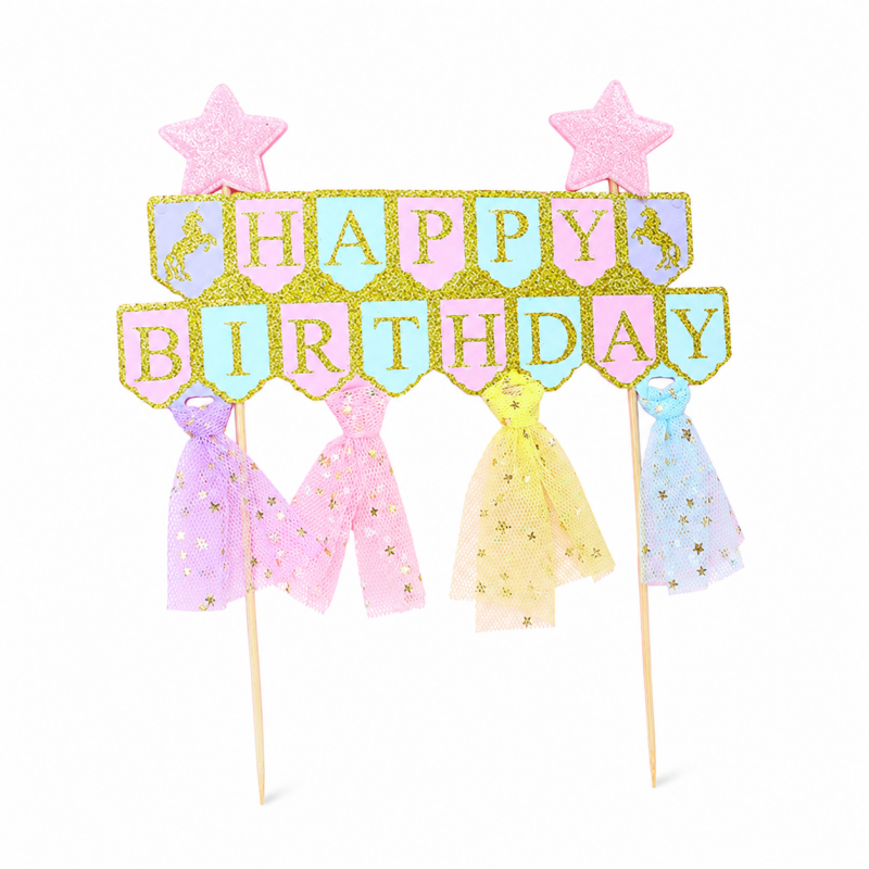 10 Birthday Minimalist Cake Topper Set