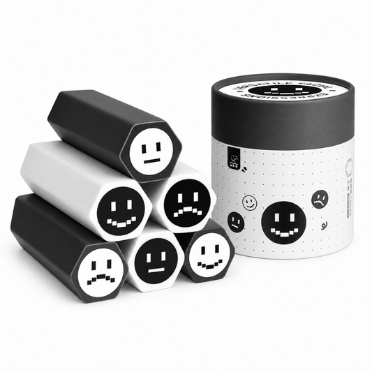 Hexagonal Pencil Eraser Set