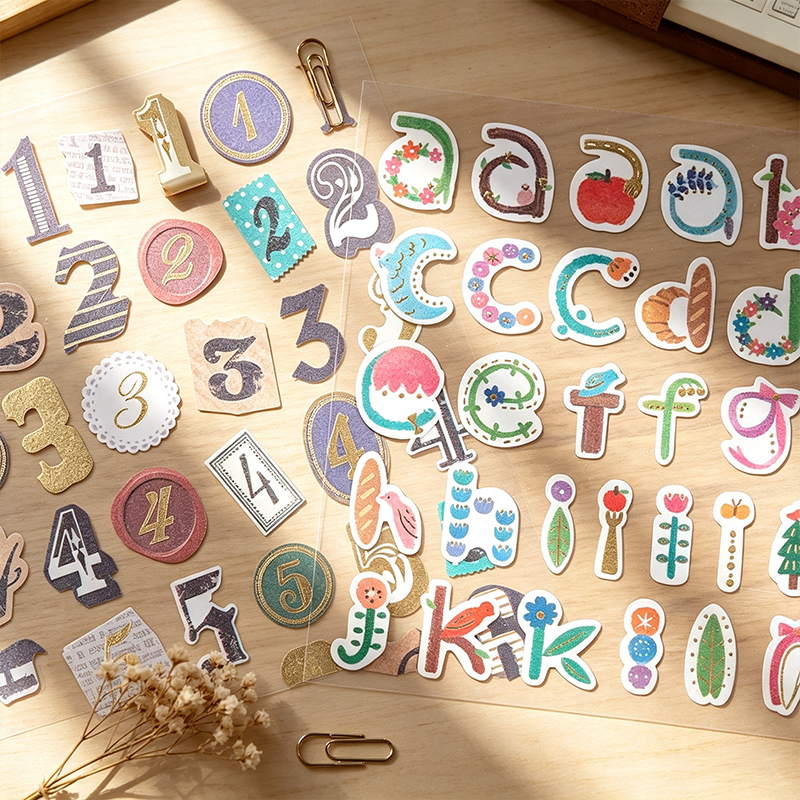 Letter Number Character Stickers