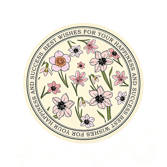 10 Floral Round Diatomite Coaster