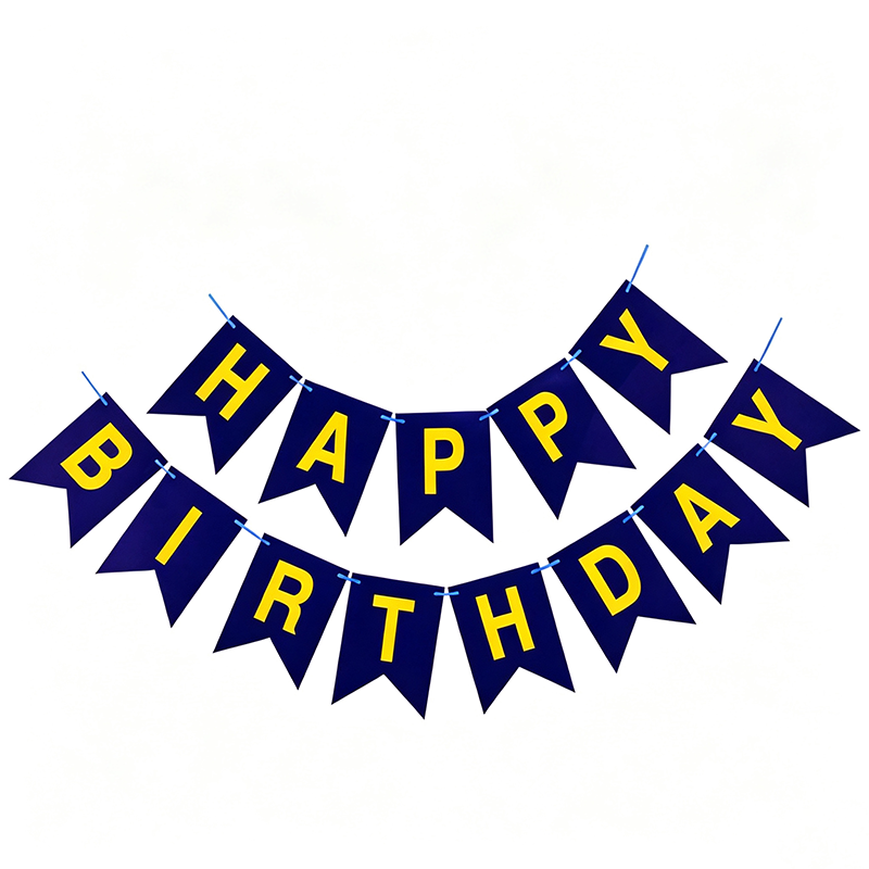 Gold Foil Happy Birthday Pennant Banner