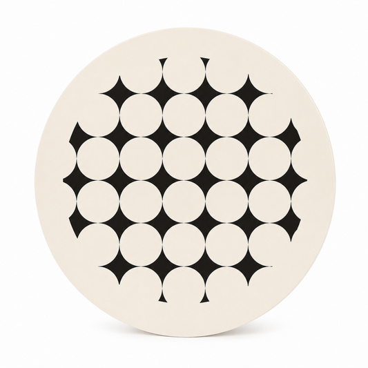 Monochrome Leather Look Coaster Set