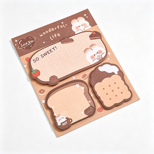 Cute Character Sticky Notes Set