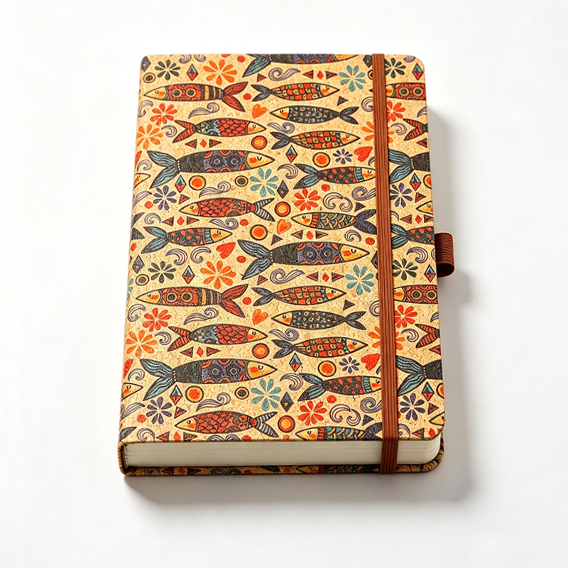 Artisan Pattern Cork Notebook