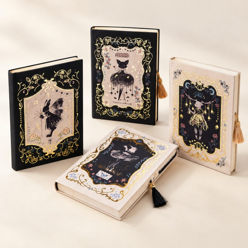Gothic Vintage Gold Foil Hardcover Notebook