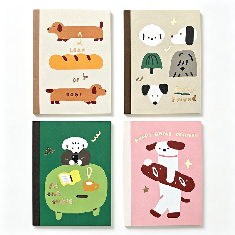 Cute Dog A6 Mini Notebook – Portable Blank Journal