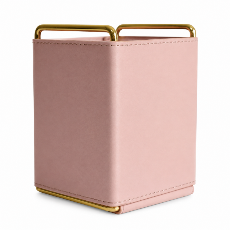 Structured Leather Look Storage Box