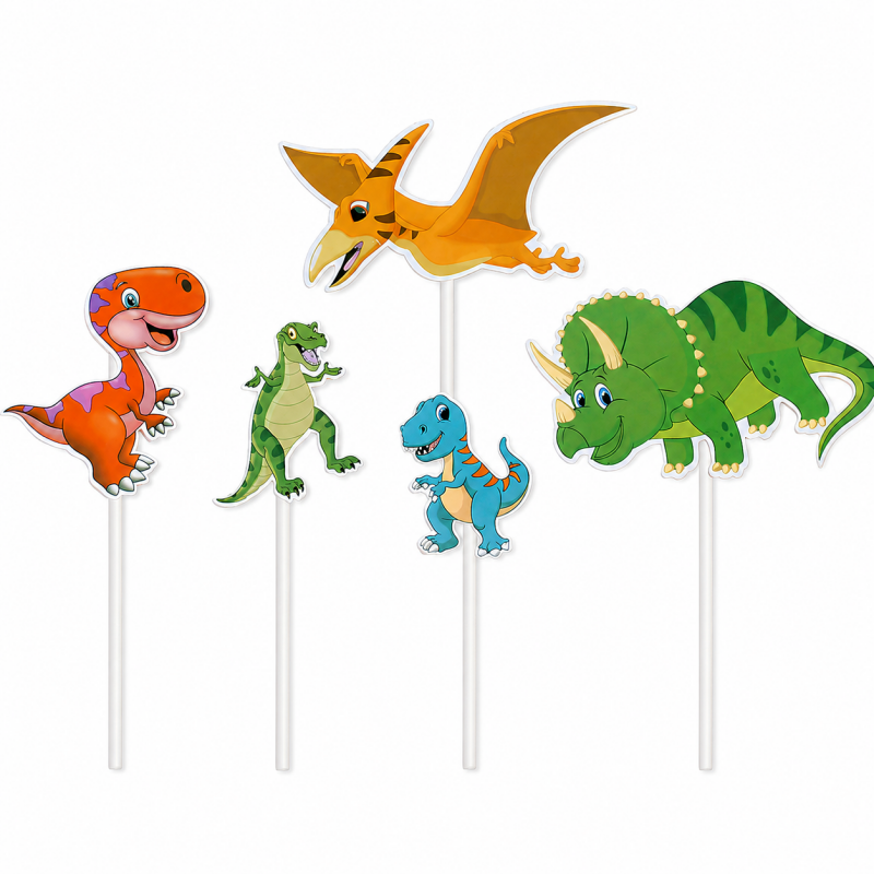 10 Cartoon Birthday Cupcake Topper Collection