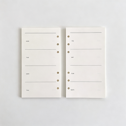 A6 Planner Binder Refill Paper