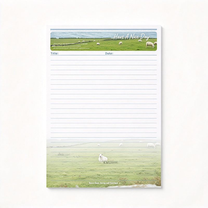 Pastoral Landscape Tear-Off Notepad