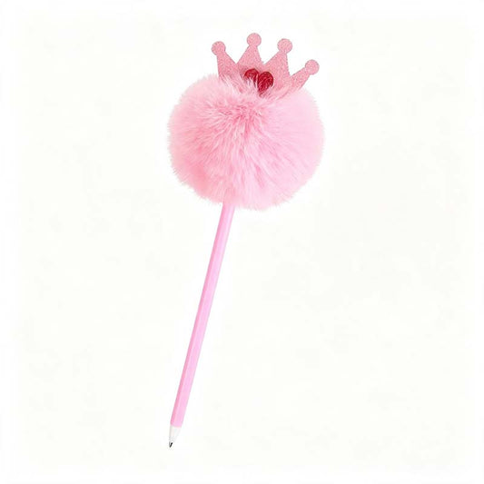 Crown Pom Topper Gel Pen